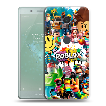 Силиконовый чехол на Sony Xperia XZ2 Compact с принтом Roblox Роблокс Силиконовый чехол на Sony Xperia XZ2 Compact с принтом Roblox Роблокс