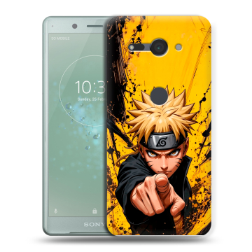 Силиконовый чехол на Sony Xperia XZ2 Compact с принтом Naruto Наруто