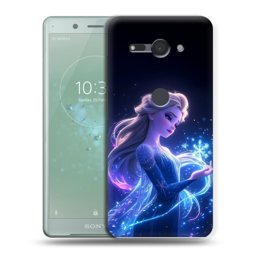 Силиконовый чехол на Sony Xperia XZ2 Compact с принтом Холодное сердце Frozen Силиконовый чехол на Sony Xperia XZ2 Compact с принтом Холодное сердце Frozen