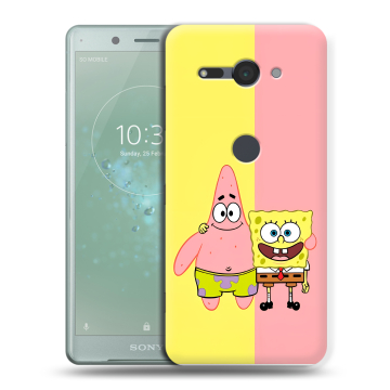 Силиконовый чехол на Sony Xperia XZ2 Compact с принтом Спанч боб Спанчбоб Силиконовый чехол на Sony Xperia XZ2 Compact с принтом Спанч боб Спанчбоб