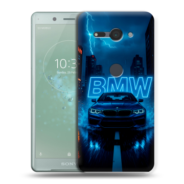 Силиконовый чехол на Sony Xperia XZ2 Compact с принтом BMW БМВ