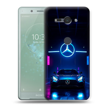 Силиконовый чехол на Sony Xperia XZ2 Compact с принтом Mercedes Мерседес