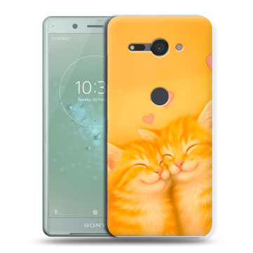 Силиконовый чехол на Sony Xperia XZ2 Compact с принтом Милые котята Силиконовый чехол на Sony Xperia XZ2 Compact с принтом Милые котята