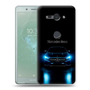 Силиконовый чехол на Sony Xperia XZ2 Compact с принтом Mercedes Мерседес Силиконовый чехол на Sony Xperia XZ2 Compact с принтом Mercedes Мерседес