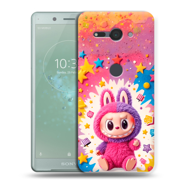 Силиконовый чехол на Sony Xperia XZ2 Compact с принтом Labubu Лабубу
