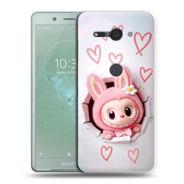 Силиконовый чехол на Sony Xperia XZ2 Compact с принтом Labubu Лабубу Силиконовый чехол на Sony Xperia XZ2 Compact с принтом Labubu Лабубу