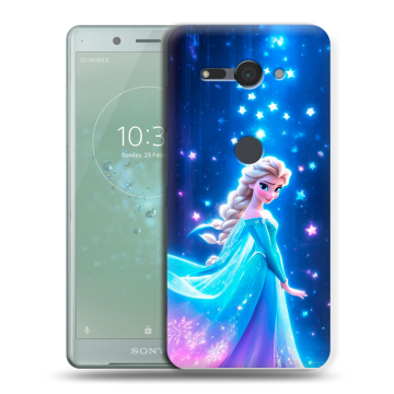 Силиконовый чехол на Sony Xperia XZ2 Compact с принтом Холодное сердце Frozen