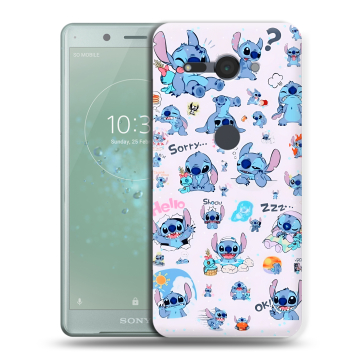 Силиконовый чехол на Sony Xperia XZ2 Compact с принтом Лило и Стич Силиконовый чехол на Sony Xperia XZ2 Compact с принтом Лило и Стич