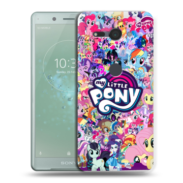Силиконовый чехол на Sony Xperia XZ2 Compact с принтом My little pony Дружба чудо Силиконовый чехол на Sony Xperia XZ2 Compact с принтом My little pony Дружба чудо