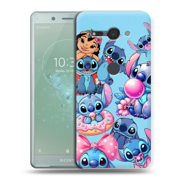 Силиконовый чехол на Sony Xperia XZ2 Compact с принтом Лило и Стич Силиконовый чехол на Sony Xperia XZ2 Compact с принтом Лило и Стич
