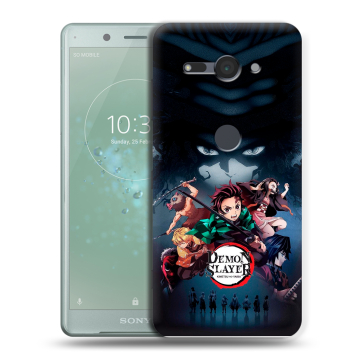 Силиконовый чехол на Sony Xperia XZ2 Compact с принтом Demon Slayer Клинок рассекающий демонов