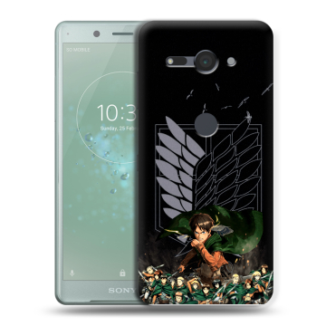 Силиконовый чехол на Sony Xperia XZ2 Compact с принтом Атака титанов Силиконовый чехол на Sony Xperia XZ2 Compact с принтом Атака титанов