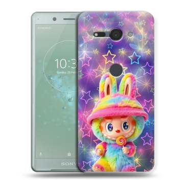 Силиконовый чехол на Sony Xperia XZ2 Compact с принтом Labubu Лабубу