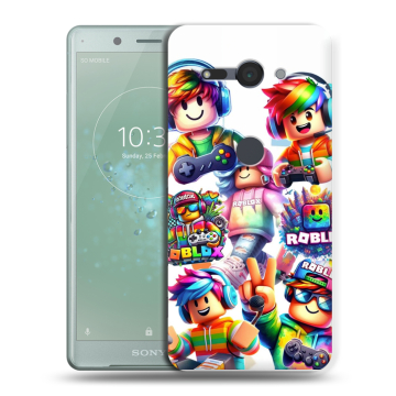 Силиконовый чехол на Sony Xperia XZ2 Compact с принтом Roblox Роблокс Силиконовый чехол на Sony Xperia XZ2 Compact с принтом Roblox Роблокс