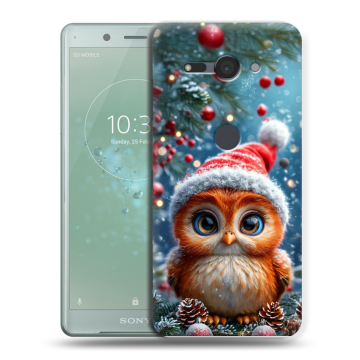 Силиконовый чехол на Sony Xperia XZ2 Compact с принтом Новый год Силиконовый чехол на Sony Xperia XZ2 Compact с принтом Новый год