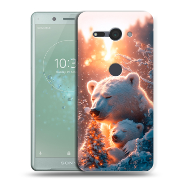 Силиконовый чехол на Sony Xperia XZ2 Compact с принтом Новый год Силиконовый чехол на Sony Xperia XZ2 Compact с принтом Новый год