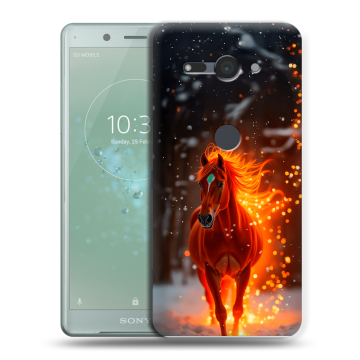 Силиконовый чехол на Sony Xperia XZ2 Compact с принтом Новый год Силиконовый чехол на Sony Xperia XZ2 Compact с принтом Новый год