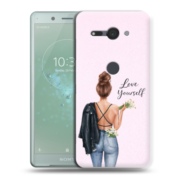 Силиконовый чехол на Sony Xperia XZ2 Compact с принтом женский Силиконовый чехол на Sony Xperia XZ2 Compact с принтом женский