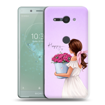 Силиконовый чехол на Sony Xperia XZ2 Compact с принтом женский Силиконовый чехол на Sony Xperia XZ2 Compact с принтом женский