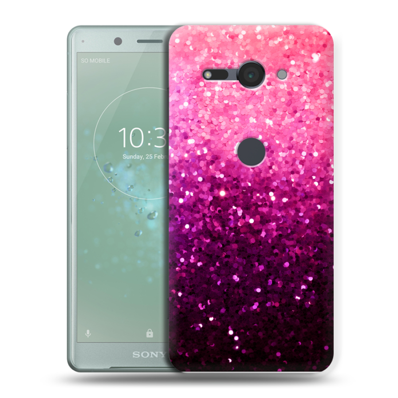 Силиконовый чехол на Sony Xperia XZ2 Compact с принтом Блестки Силиконовый чехол на Sony Xperia XZ2 Compact с принтом Блестки