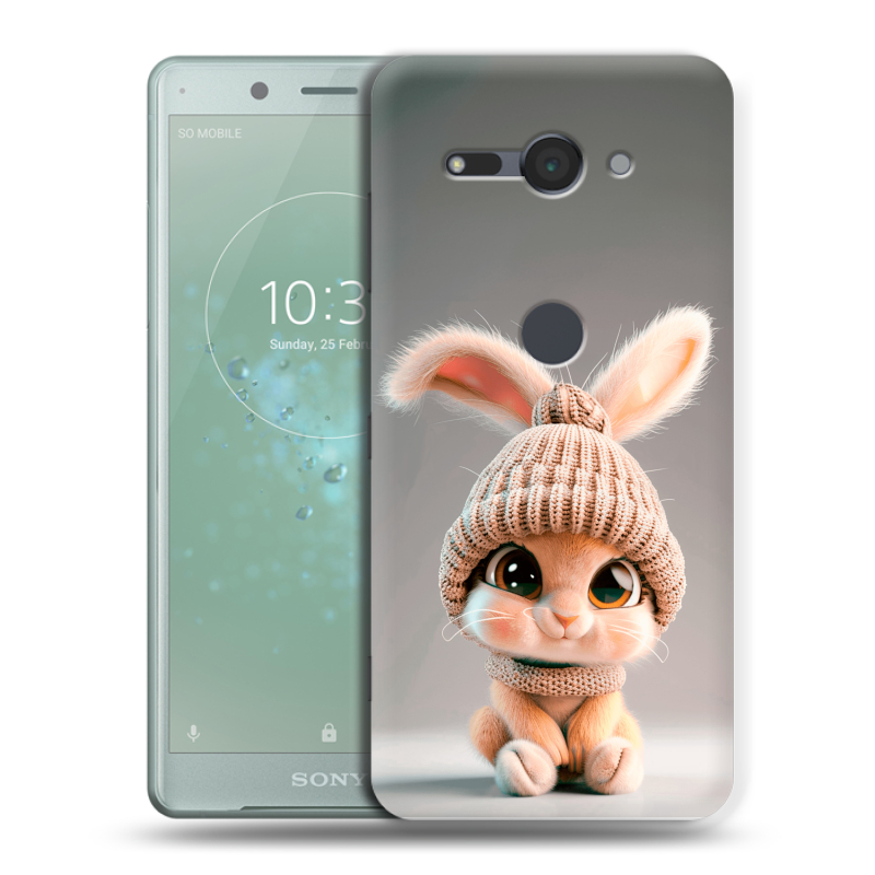 Силиконовый чехол на Sony Xperia XZ2 Compact с принтом Кролик Силиконовый чехол на Sony Xperia XZ2 Compact с принтом Кролик