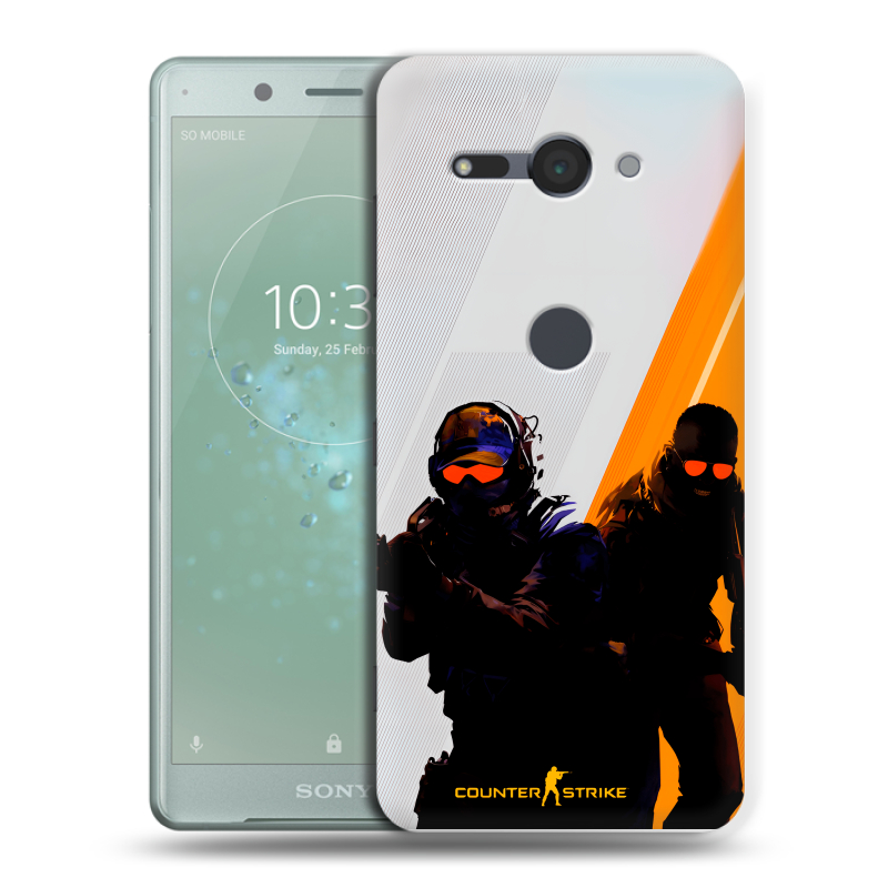 Силиконовый чехол на Sony Xperia XZ2 Compact с принтом Контер страйк Counter strike Силиконовый чехол на Sony Xperia XZ2 Compact с принтом Контер страйк Counter strike