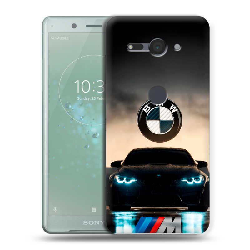 Силиконовый чехол на Sony Xperia XZ2 Compact с принтом БМВ BMW Силиконовый чехол на Sony Xperia XZ2 Compact с принтом БМВ BMW