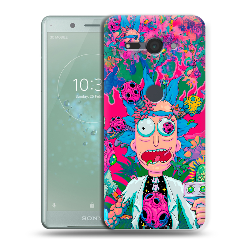 Силиконовый чехол на Sony Xperia XZ2 Compact с принтом Рик и Морти Rick Morty Силиконовый чехол на Sony Xperia XZ2 Compact с принтом Рик и Морти Rick Morty