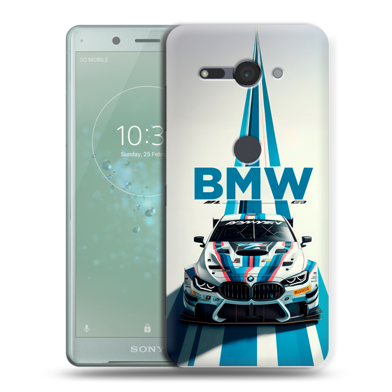 Пластиковый чехол на Sony Xperia XZ2 Compact с принтом БМВ BMW Пластиковый чехол на Sony Xperia XZ2 Compact с принтом БМВ BMW