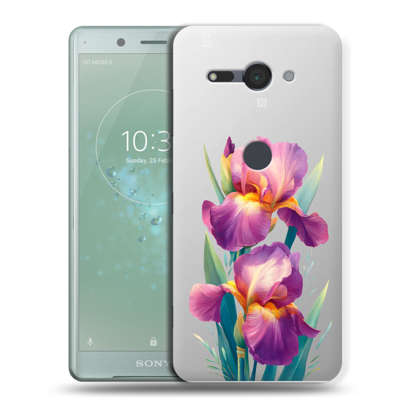 Пластиковый чехол на Sony Xperia XZ2 Compact с принтом Цветы орхидеи Пластиковый чехол на Sony Xperia XZ2 Compact с принтом Цветы орхидеи