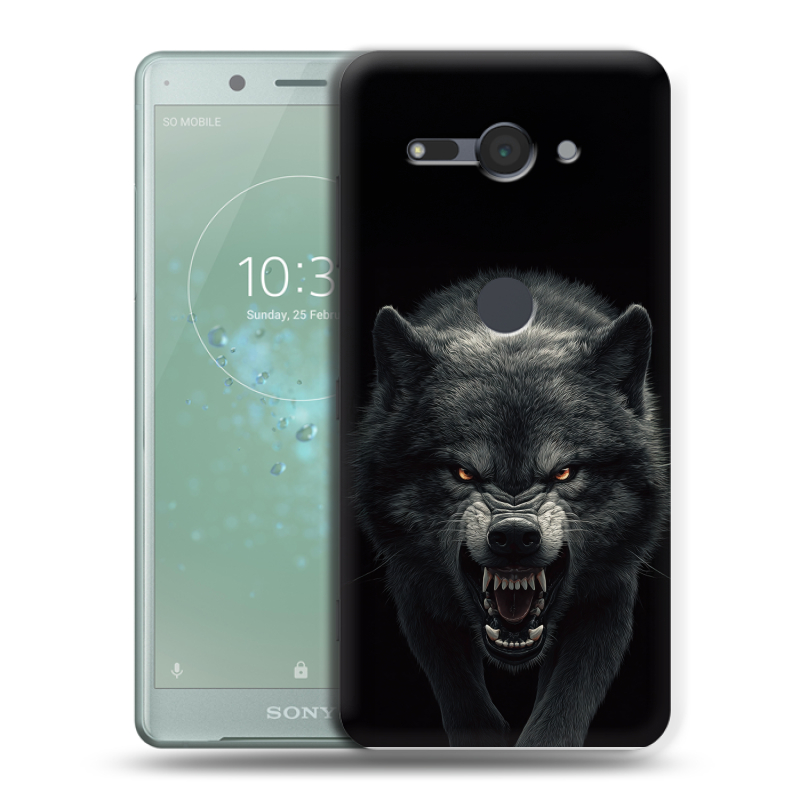 Силиконовый чехол на Sony Xperia XZ2 Compact с принтом Волк Силиконовый чехол на Sony Xperia XZ2 Compact с принтом Волк