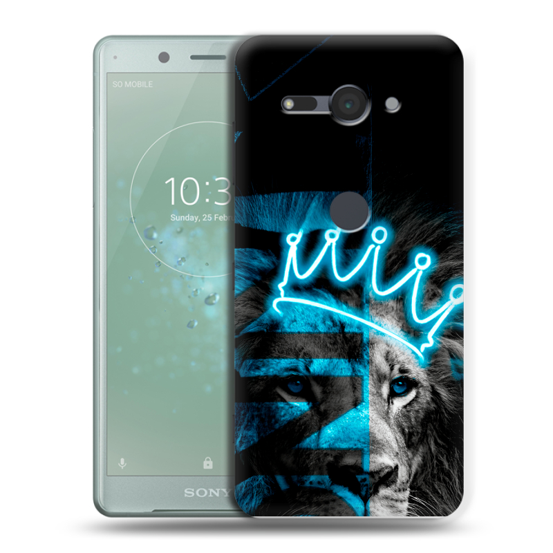 Пластиковый чехол на Sony Xperia XZ2 Compact с принтом Король лев Пластиковый чехол на Sony Xperia XZ2 Compact с принтом Король лев