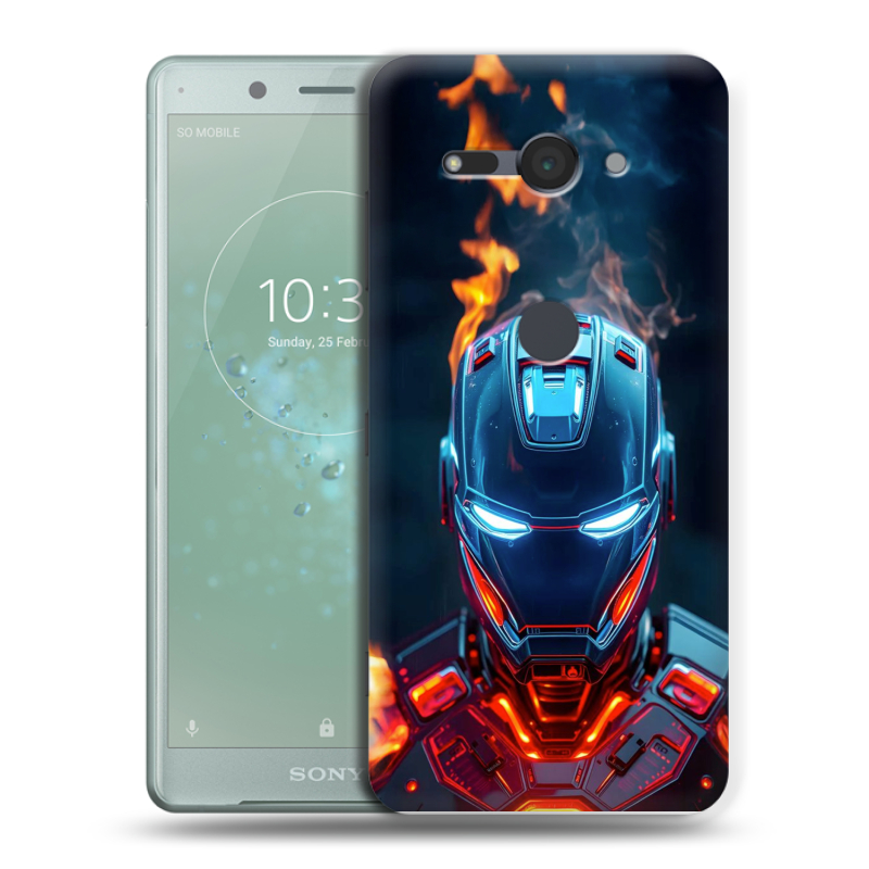 Силиконовый чехол на Sony Xperia XZ2 Compact с принтом IronMan Железный человек Силиконовый чехол на Sony Xperia XZ2 Compact с принтом IronMan Железный человек