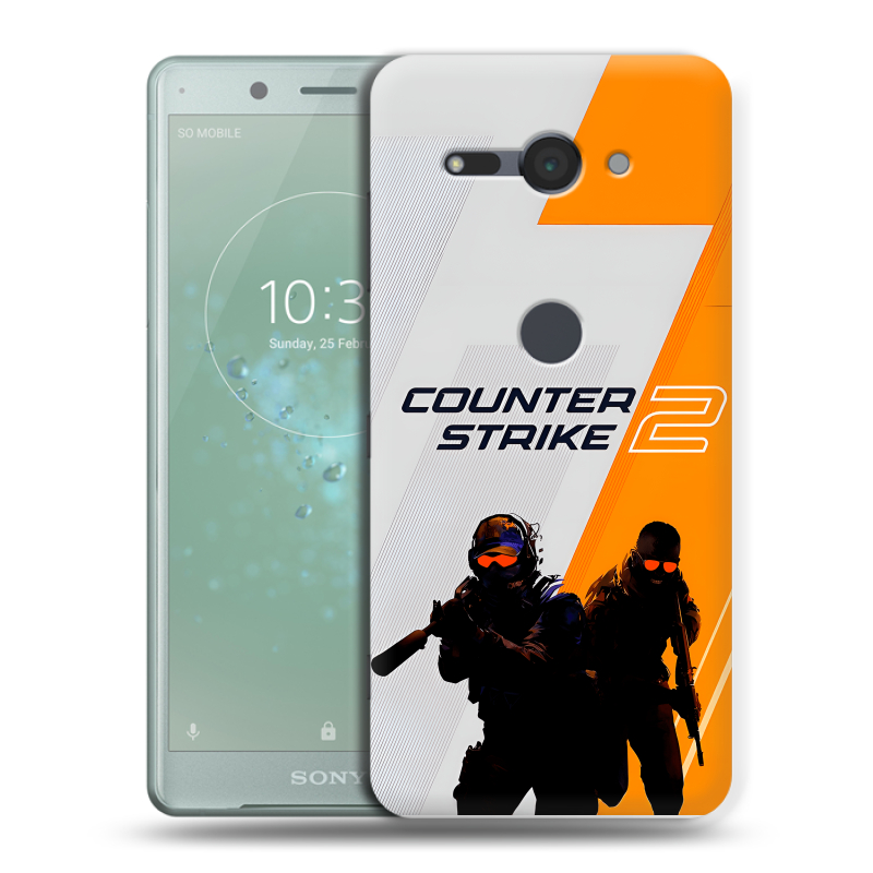 Силиконовый чехол на Sony Xperia XZ2 Compact с принтом Counter Strike Силиконовый чехол на Sony Xperia XZ2 Compact с принтом Counter Strike