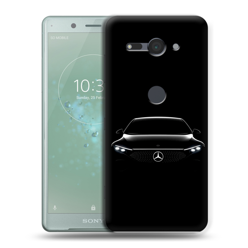 Силиконовый чехол на Sony Xperia XZ2 Compact с принтом Mercedes Мерседес Силиконовый чехол на Sony Xperia XZ2 Compact с принтом Mercedes Мерседес