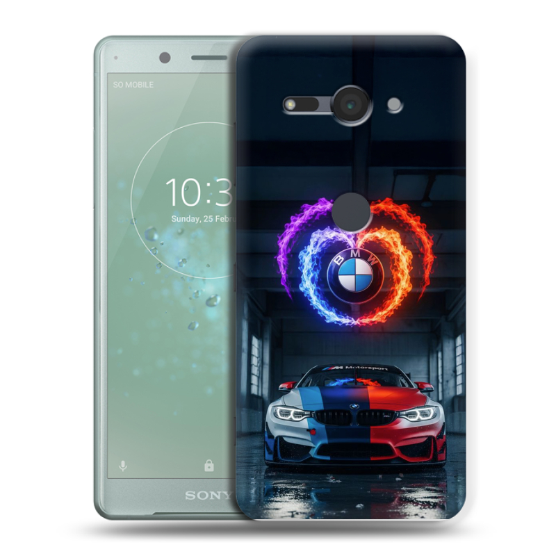 Пластиковый чехол на Sony Xperia XZ2 Compact с принтом BMW БМВ Пластиковый чехол на Sony Xperia XZ2 Compact с принтом BMW БМВ