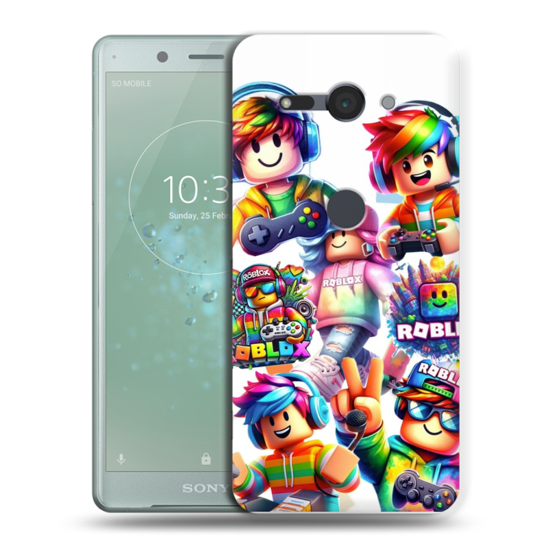 Пластиковый чехол на Sony Xperia XZ2 Compact с принтом Roblox Роблокс Пластиковый чехол на Sony Xperia XZ2 Compact с принтом Roblox Роблокс