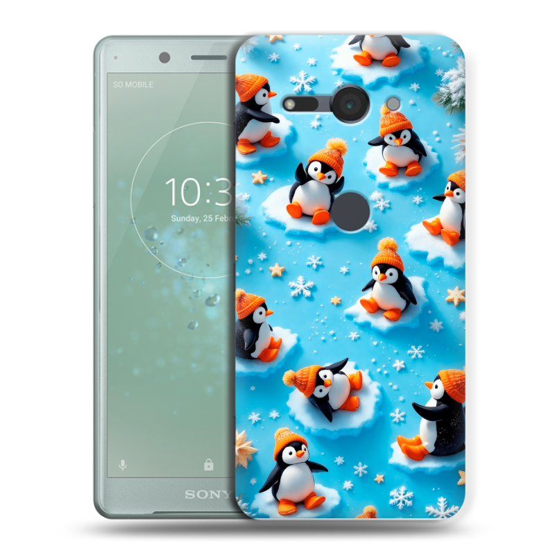 Пластиковый чехол на Sony Xperia XZ2 Compact с принтом Новый год Пластиковый чехол на Sony Xperia XZ2 Compact с принтом Новый год