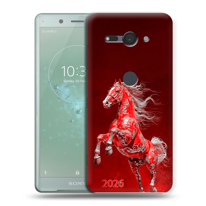 Силиконовый чехол на Sony Xperia XZ2 Compact с принтом Новый год Силиконовый чехол на Sony Xperia XZ2 Compact с принтом Новый год