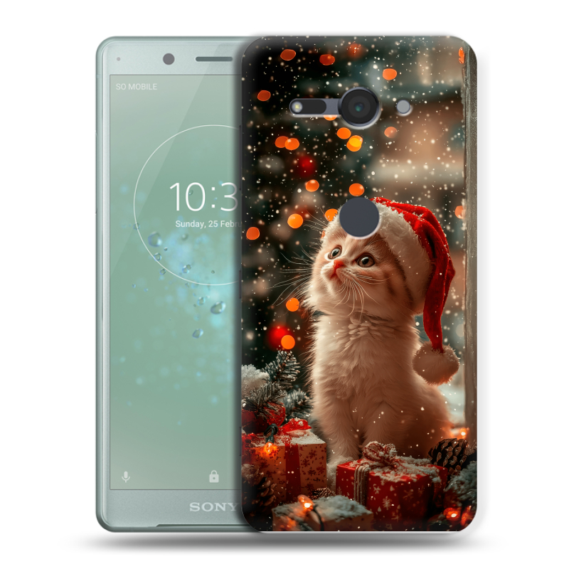 Пластиковый чехол на Sony Xperia XZ2 Compact с принтом Новый год Пластиковый чехол на Sony Xperia XZ2 Compact с принтом Новый год
