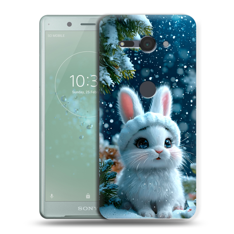 Силиконовый чехол на Sony Xperia XZ2 Compact с принтом Новый год Силиконовый чехол на Sony Xperia XZ2 Compact с принтом Новый год
