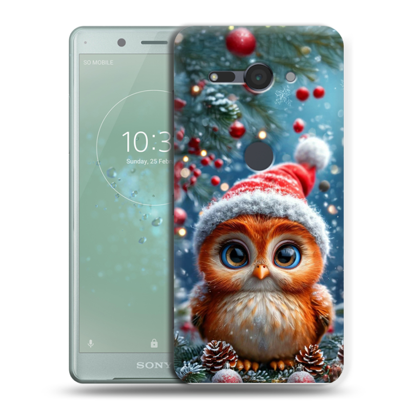 Пластиковый чехол на Sony Xperia XZ2 Compact с принтом Новый год Пластиковый чехол на Sony Xperia XZ2 Compact с принтом Новый год
