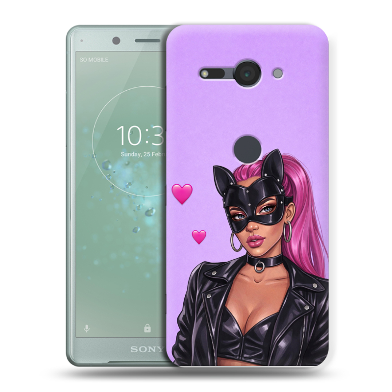 Пластиковый чехол на Sony Xperia XZ2 Compact с принтом женский Пластиковый чехол на Sony Xperia XZ2 Compact с принтом женский