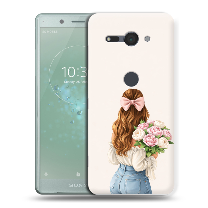 Пластиковый чехол на Sony Xperia XZ2 Compact с принтом женский Пластиковый чехол на Sony Xperia XZ2 Compact с принтом женский