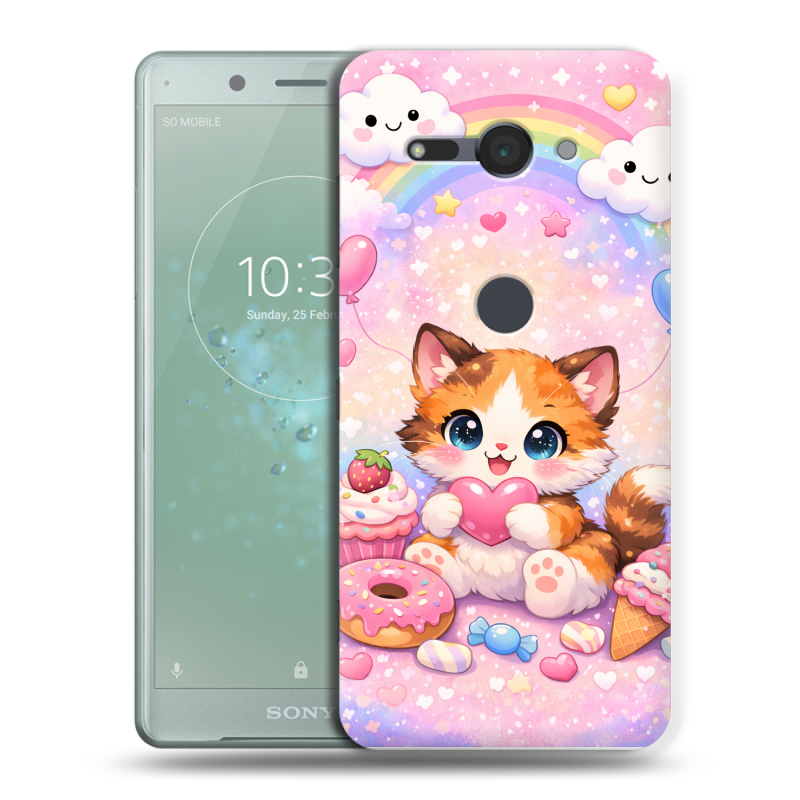 Пластиковый чехол на Sony Xperia XZ2 Compact с принтом для девочек Пластиковый чехол на Sony Xperia XZ2 Compact с принтом для девочек