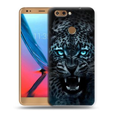 Силиконовый чехол на ZTE Blade V9 с принтом Темный леопард Силиконовый чехол на ZTE Blade V9 с принтом Темный леопард