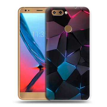 Силиконовый чехол на ZTE Blade V9 с принтом Геометрия неона Силиконовый чехол на ZTE Blade V9 с принтом Геометрия неона