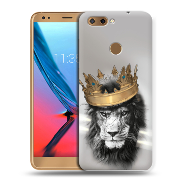 Силиконовый чехол на ZTE Blade V9 с принтом Лев с короной Силиконовый чехол на ZTE Blade V9 с принтом Лев с короной