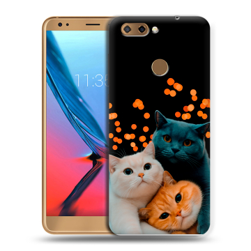 Силиконовый чехол на ZTE Blade V9 с принтом Кошки Силиконовый чехол на ZTE Blade V9 с принтом Кошки