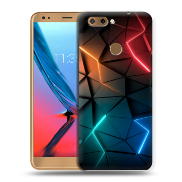 Силиконовый чехол на ZTE Blade V9 с принтом Абстракция неон Силиконовый чехол на ZTE Blade V9 с принтом Абстракция неон